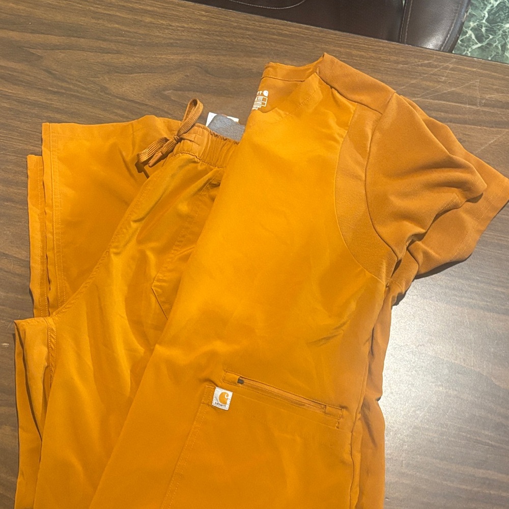 Carhartt Bright Orange Medical Scrub Set